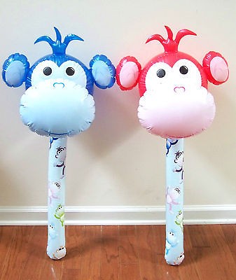 Inflatable Monkey / Giraffe / Butterfly Long Stick / Bat Blow Up Kids 