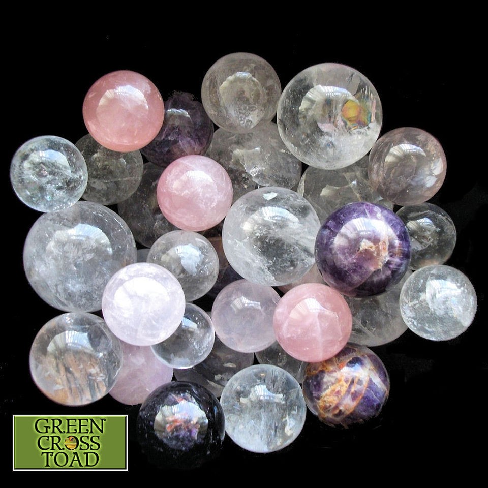 Gemstone Quartz Crystal Ball Scrying Fortune Divination Future Sphere 