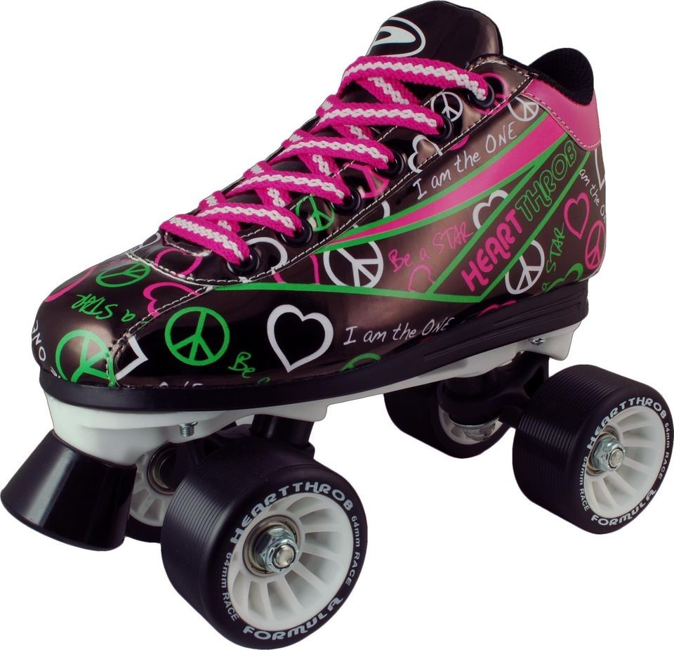 Pacer Heart Throb Roller Skates Kid or Adult Quad Skates Women Sizes 1 