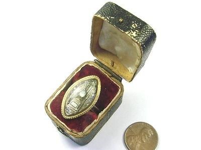 ANTIQUE GOLD HAIR URN MOURNING RING c1784 HOLBROOKE N/R