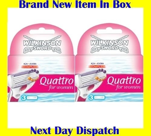 Wilkinson Sword Quattro Women   6 Woman Refil Cartridge Blade 