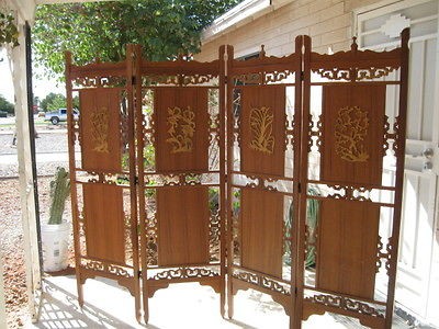 Incredibly Rare Antique 4 Section Collectors Soild Teak 72 X 22 