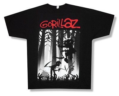 GORILLAZ   NINJA CORN SCYTHES SOFT BLACK T SHIRT   NEW ADULT X LARGE 