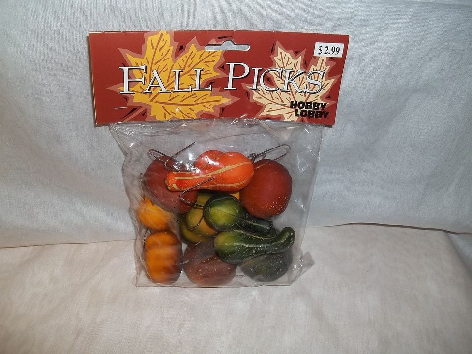Hobby Lobby se of 12 Fall picks Gourds NEW in package CUTE
