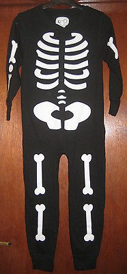 New Primark Glow In The Dark Boys & Girls Black Skeleton Sleep Suit 