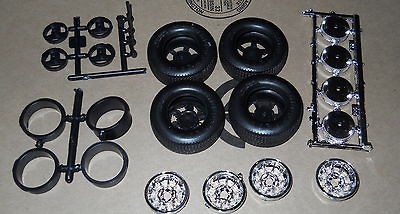 WHEELS AND TIRES GENERAL LEE MODEL SET PARTS 1/16 NEW  