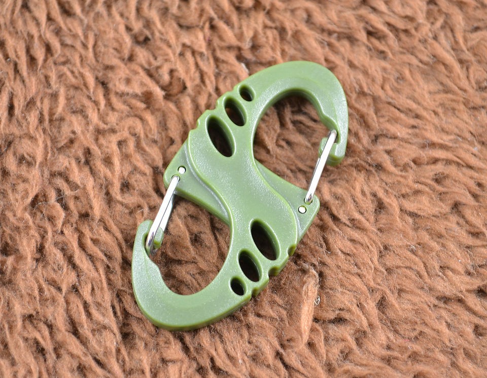 Army Green S Biner Clip for Paracord Bracelet S Keychain Camping Tool 