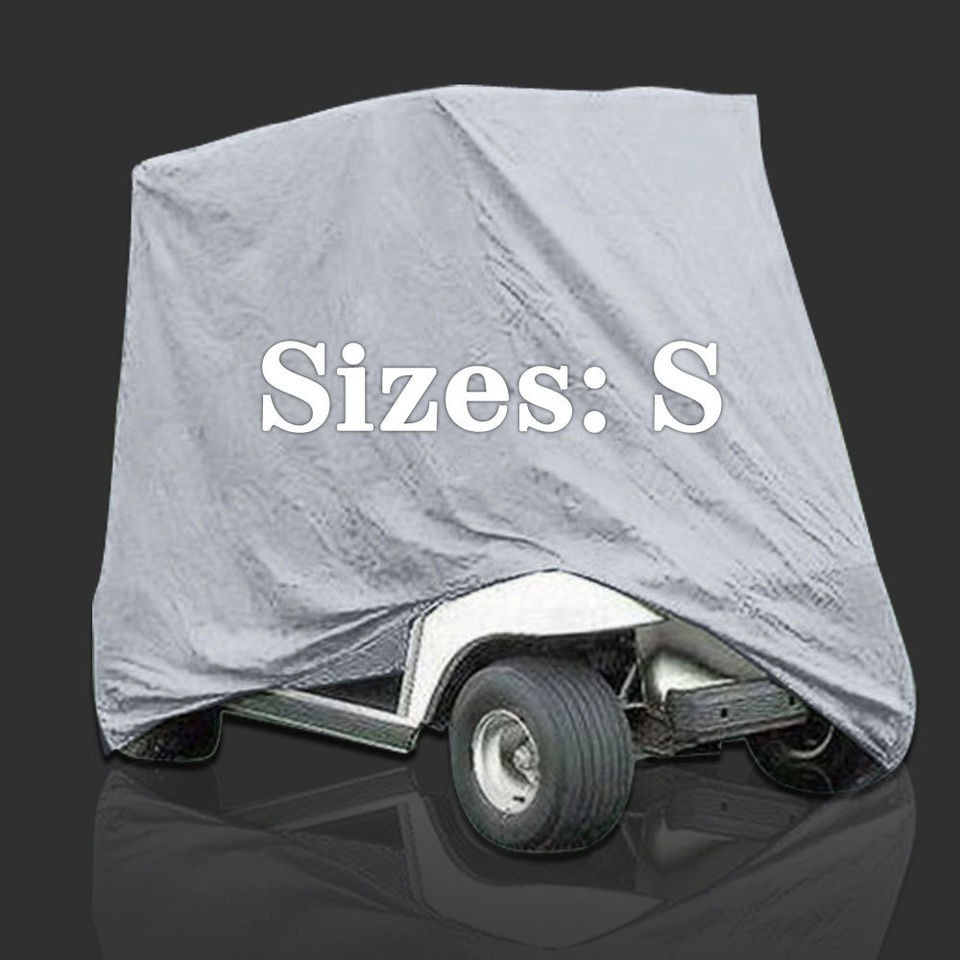 Fit 2 Passengers Seat Golf Cart Cover Silver Fit EZ Go Club Car 