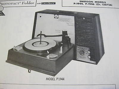 EMERSON P 1930 & P 1947 PHONOGRAPH PHOTOFACT