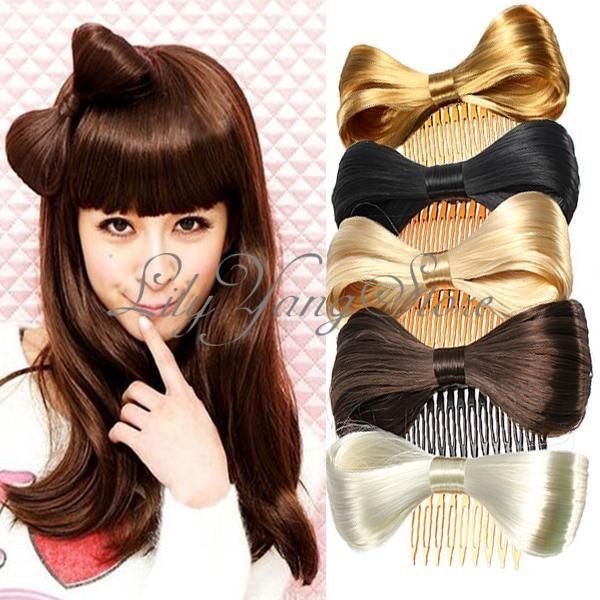 hair comb clip bows