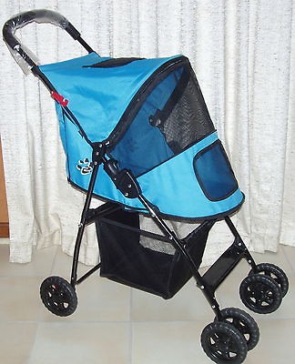 Pet Gear STROLLER~Lt Blue~USED~Rolls easily~Storage in bottom~Wheels 