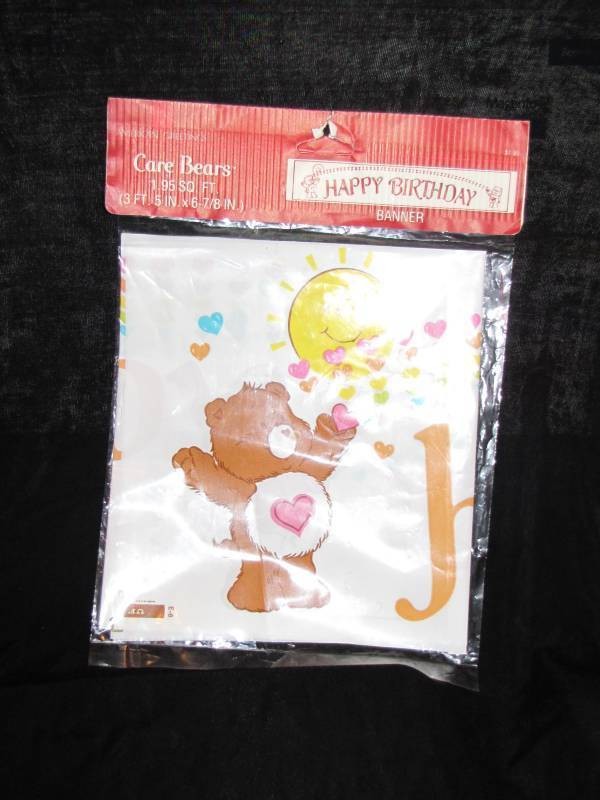   1980s American Greetings Care Bears Happy Birthday Banner Sealed