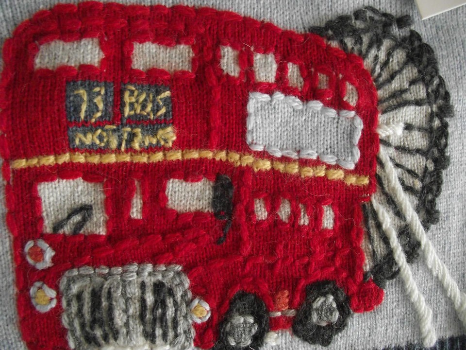 BN MONSOON BOYS NOTTING HILL LONDON BUS EYE WOOL ANGORA TANK TOP 