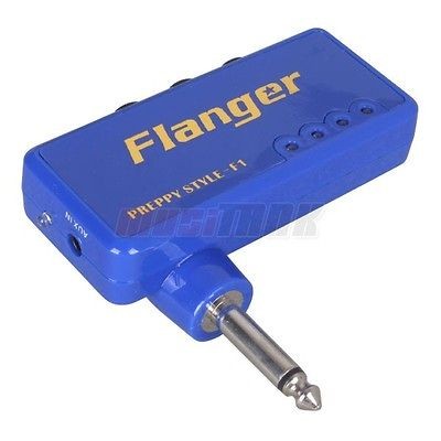 Blue Flanger Miniature Portable Headphone Guitar AMP Amplifier