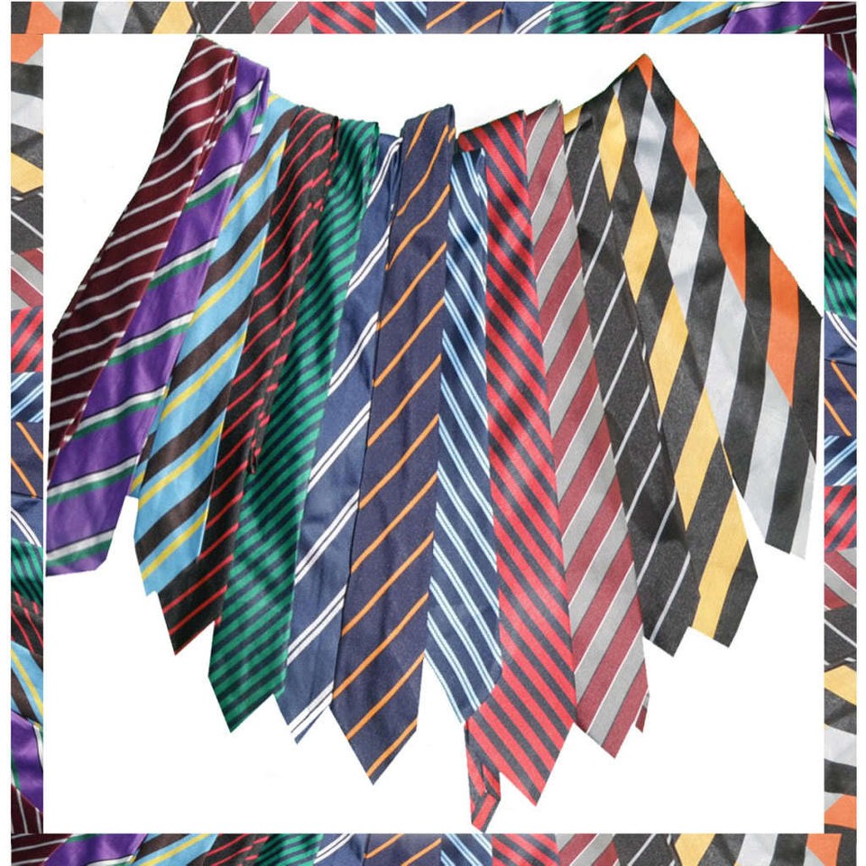   Uniform Tie CHEAPEST on  striped harry potter st trinians NEW