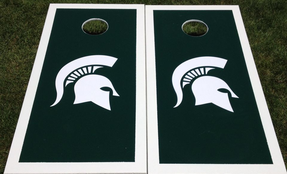   State Sticker Decal Spartan Head for Cornhole game, Baggo, Bag Toss