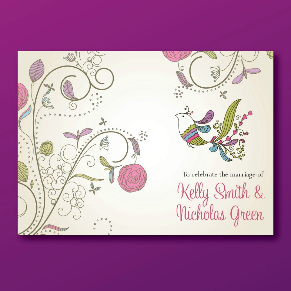 Personalised Wedding Invitations Day / Evening *free draft*