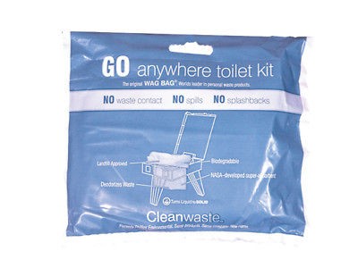 GO ANYWHERE WASTE PORTABLE TOILET BATHROOM KIT BAGS NEW