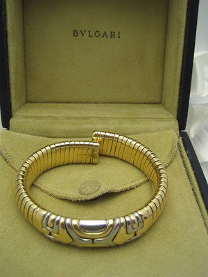 BVLGARI ALVEARE TUBOGAS BRACELET18 KARAT YELLOW&WHITEALL 