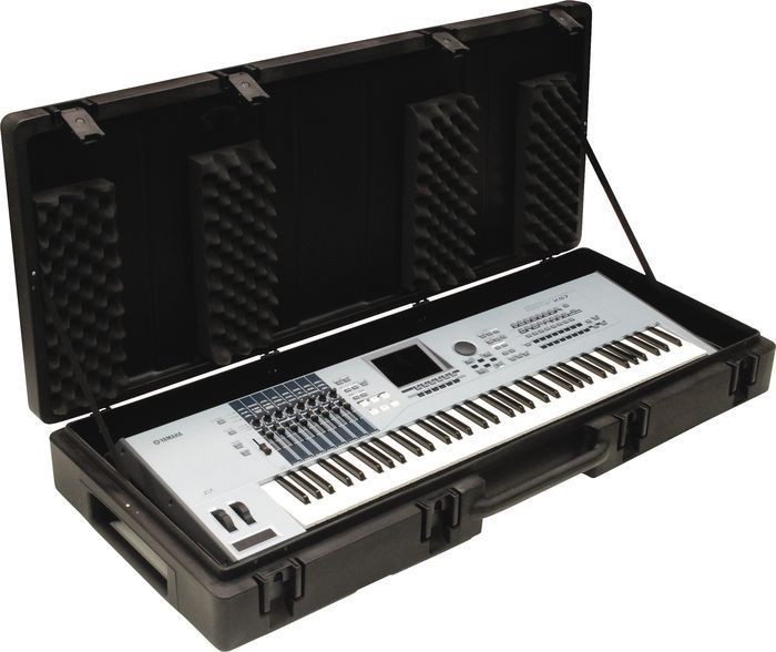 SKB 1SKB R5220W Roto Molded 76 Note Keyboard Case Black