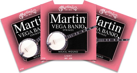 MARTIN V700 VEGA LIGHT 5 STRING BANJO STRINGS (3 SETS)