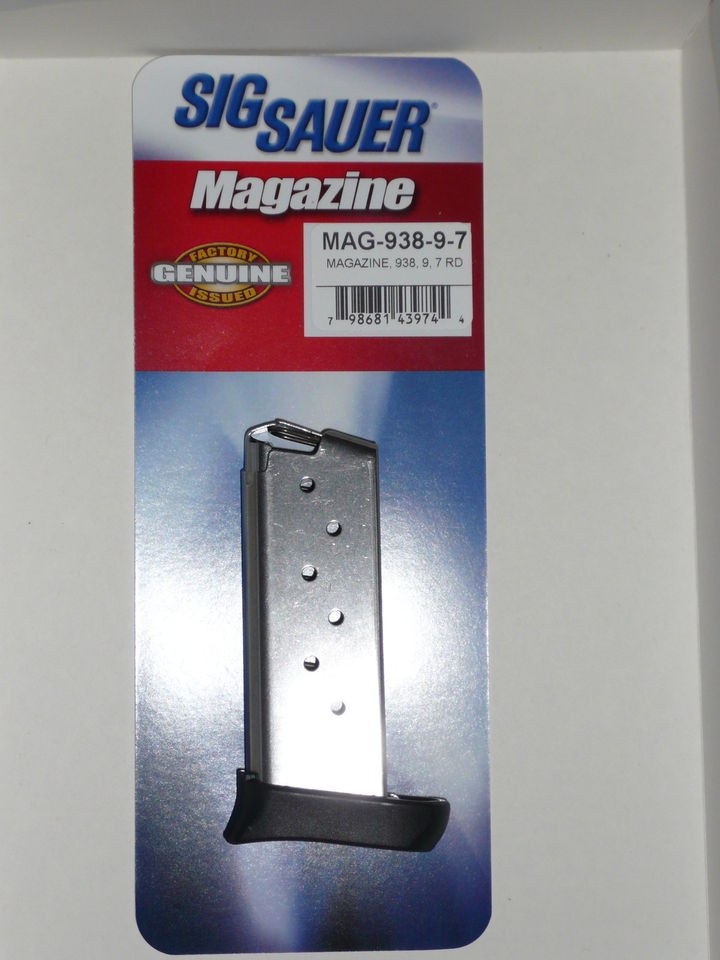 SIG SAUER P938 9MM FACTORY ORIGINAL 7RD MAGAZINE WITH X GRIP