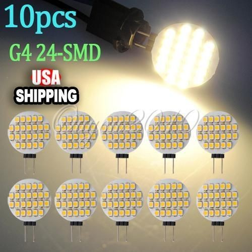   G4 24 SMD LED Camper Marine Lamp Cabinet Spot Light Car Bulb 12V