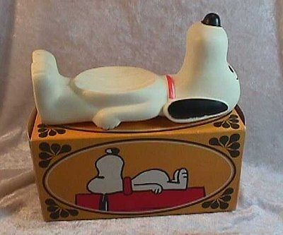 Snoopy Dog Peanuts Soap Dish Vintage Avon In Box