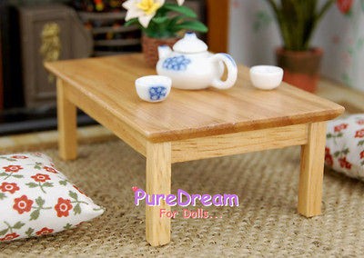 Dollhouse Miniature Furniture Rectangle Table Tea Coffee Table WL0047