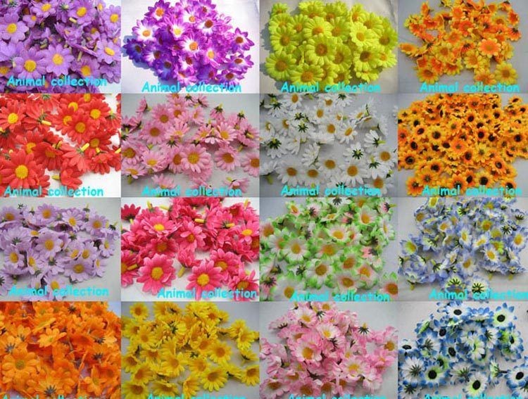 Wholesale Sun flower Artificial Silk Flower Heads Craft Wedding 1.5 1 