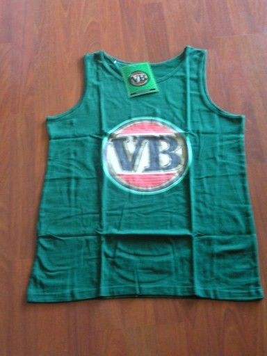 VB green Victoria Bitter logo singlet   various sizes