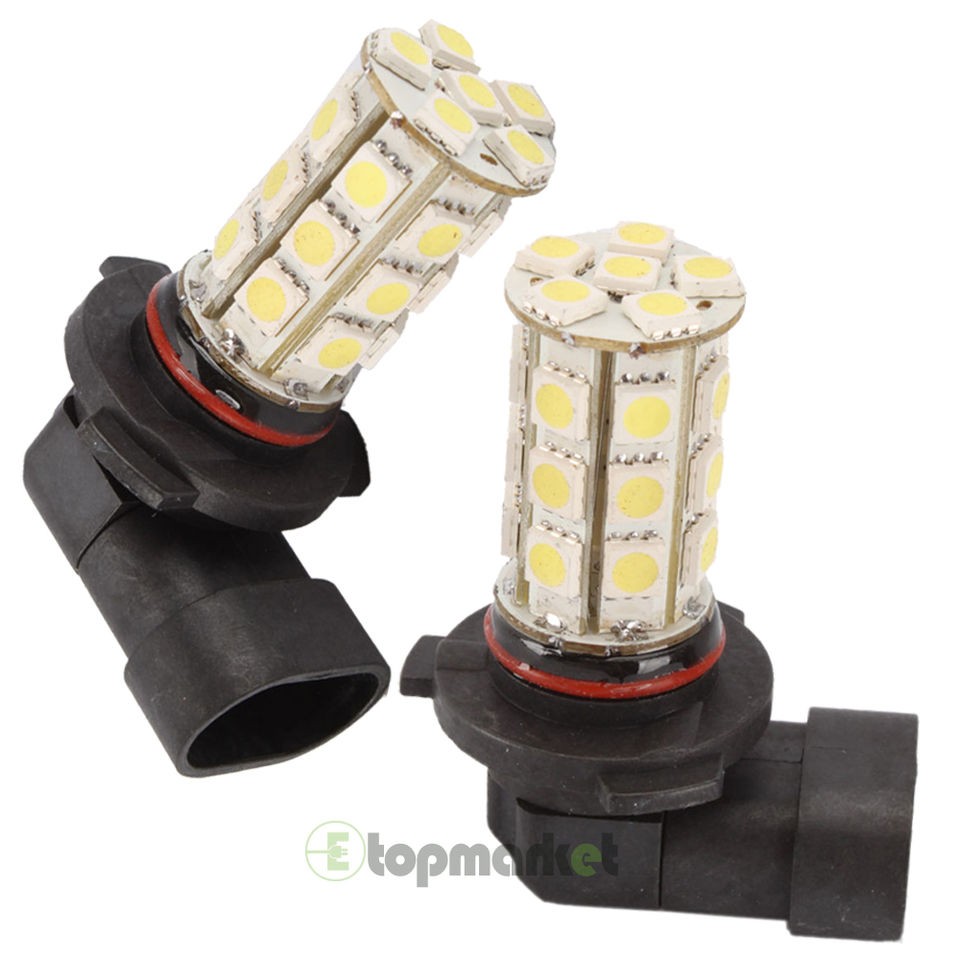 2X Car White LED 27 SMD 5050 Bulbs H10/9005/HB3 Fog/Day Light Lamp