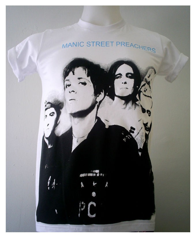 Alternative rock band The Manics PUNK Manic Street Preachers T Shirt S 