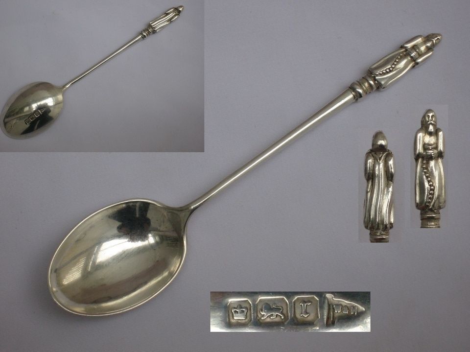   Edwardian 1909 Sterling Silver Apostle Spoon Walker & Hall Sheffield