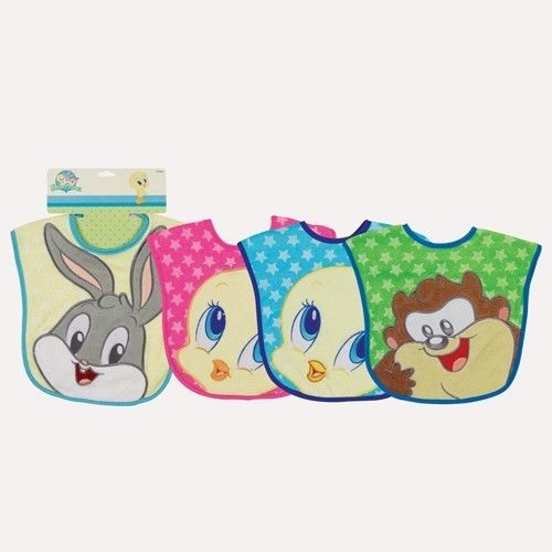   Tunes Applique Bib, Bugs Bunny, Tweety, Taz, Baby Shower, Diaper Cake