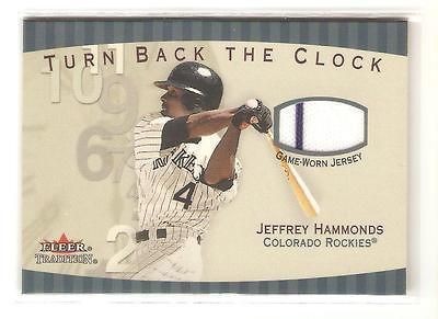   HAMMONDS 2001 Fleer Tradition Turn Back Clock ROCKIES GAME USED JERSEY