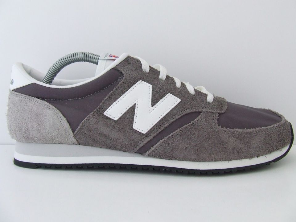 Mens New Balance Trainers 420 UG Grey & White Retro Suede Nylon 