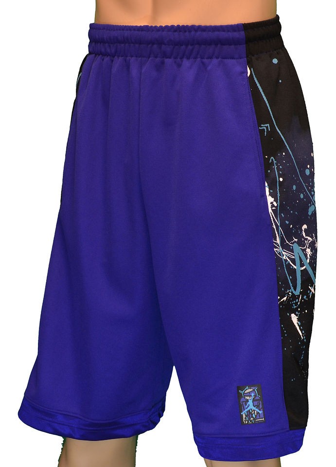 AIR JORDAN NIKE Mens 8.0 Basketball Shorts Blue/bl​ack