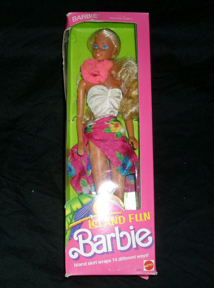 VINTAGE ISLAND FUN BARBIE DOLL MATTEL 1987 NEW IN ORIGINAL BOX RARE 