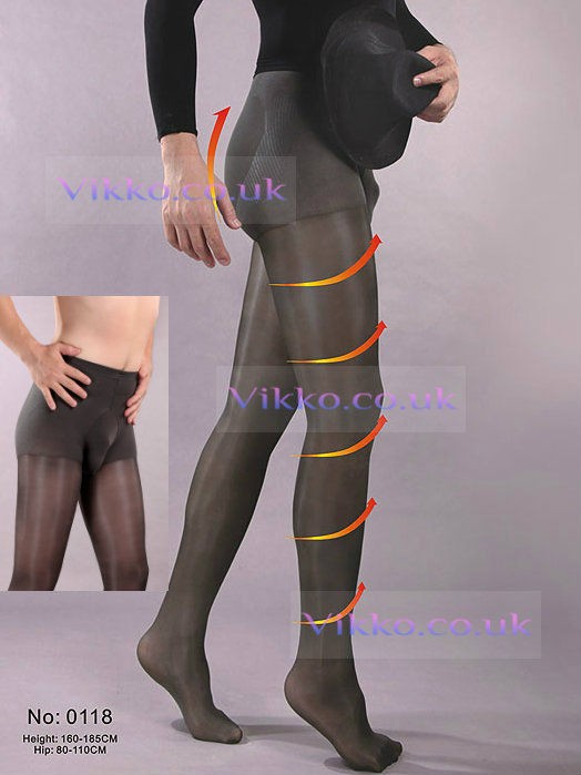 Mens 90 Denier Tummy Control Tights