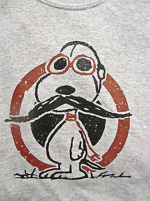 Snoopy WWI Flying Ace Pilot T Shirt Large Silk Screened