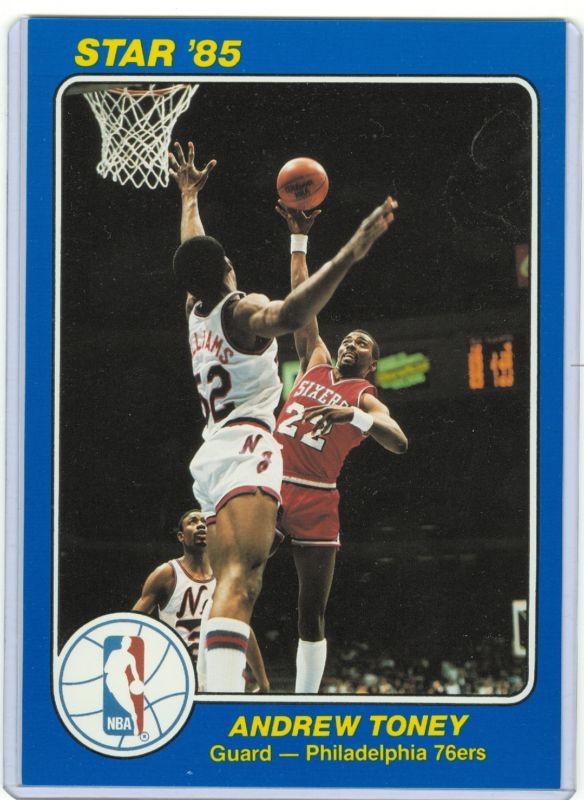 1985 Star 5x7 Court Kings #35 ANDREW TONEY 76ers Nrmt/Nrmt+