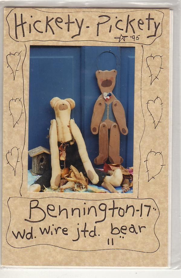 primitives Bennington Wood & Wire Jointed Bear pattern