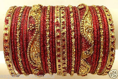   bollywood ethnic wedding 26pc bangles bracelet fashion jewelry ecl