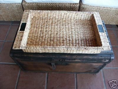   Woven Storage Organization Office Desk Basket Serving TRAY large