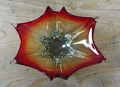 MU5 * BEAUTIFUL MURANO FRUIT BOWL * GLASS * VINTAGE ITALY 1960s