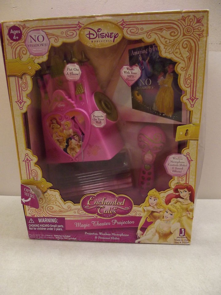   MAGIC MOVIE THEATER PROJECTOR W/MICROPHONE & PRINCESS SLIDES NIB