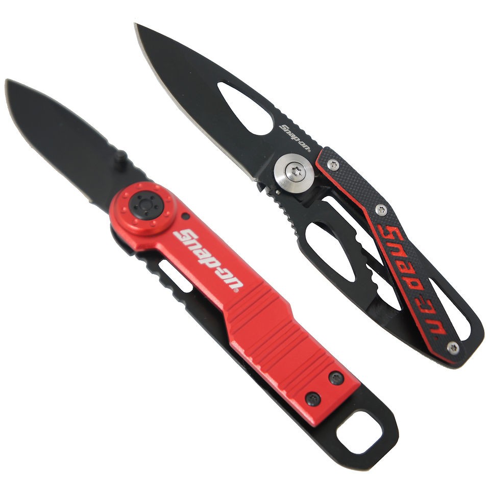 Snap On Stainless Lightweight Steel Pocket Work Knives   2 Styles