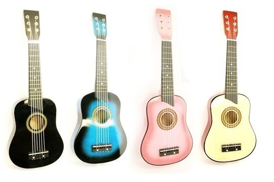 ACOUSTIC GUITAR   Child Size Toy NYLON CLASSICAL in BLACK BLUE PINK or 