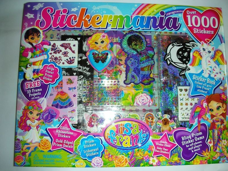 BRAND NEW LISA FRANK STICKERMANIA OVER 1000 STICKERS